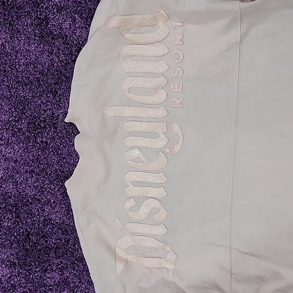 DISNEY Spirit Jersey Pink and Pink Puff Glitter Letter Spellout - Picture 2 of 8